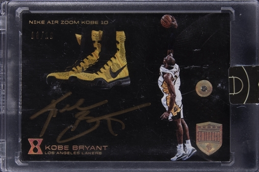 2017/18 Panini Eminence "Nike Air Zoom Kobe 10" #12 Kobe Bryant Signed, Embedded Diamond Card (#08/10) – Kobes Original Jersey Number! – Panini-Encased